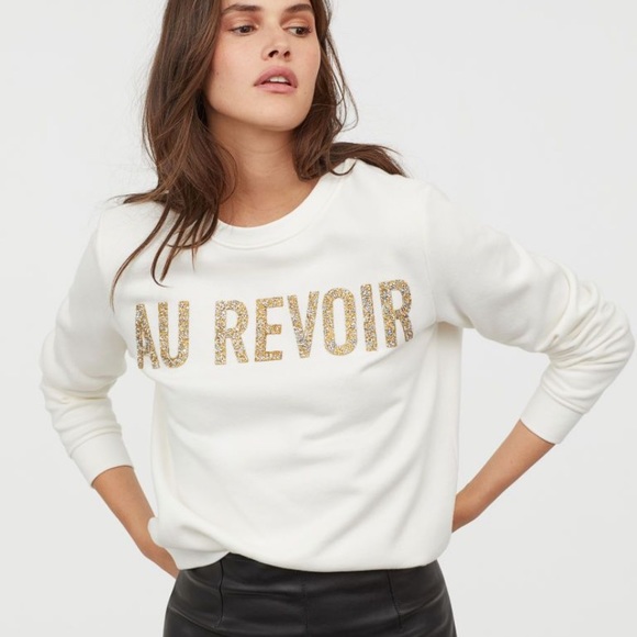 H&M Sweaters - H & M Au Revoir crewneck sweater size M